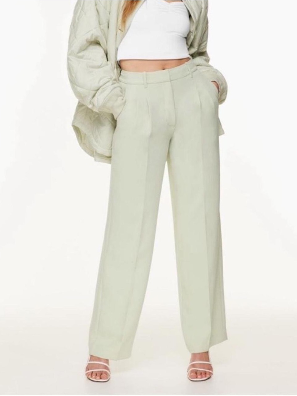 Aritzia Effortless Pants - Light Green